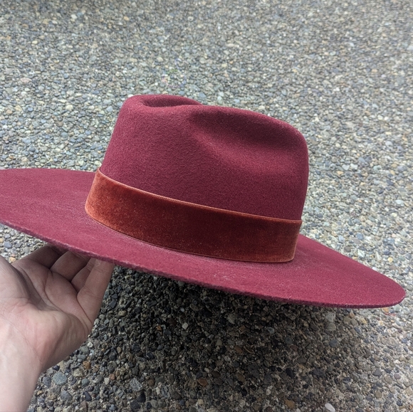 Idyllwind Burgundy Wool Hat w/ Velvet Ribbon main image 5